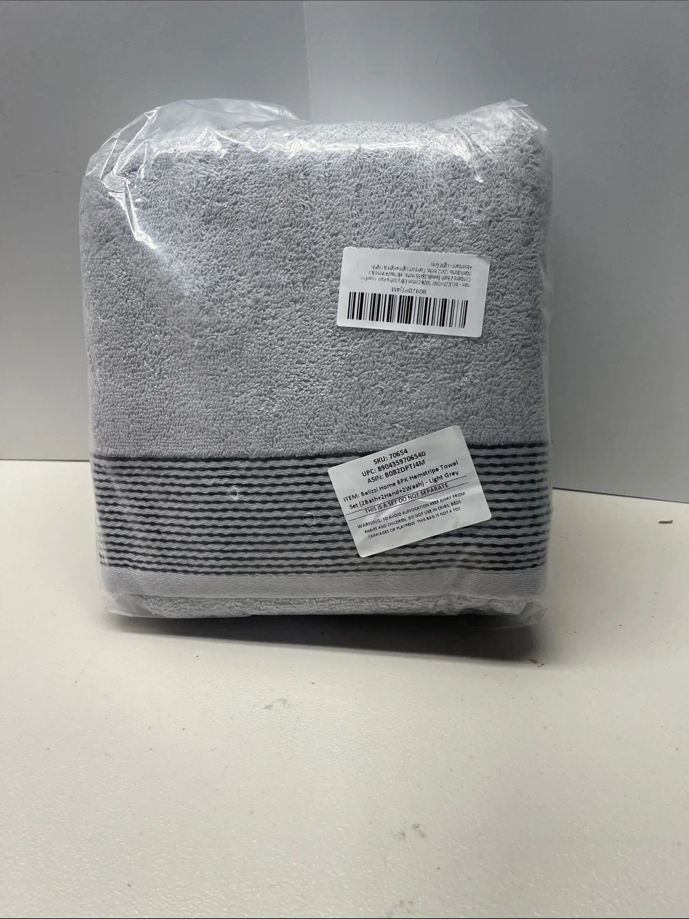 Belizzi Home 100% Cotton Ultra Soft 6 Pack Towel Set. NEW